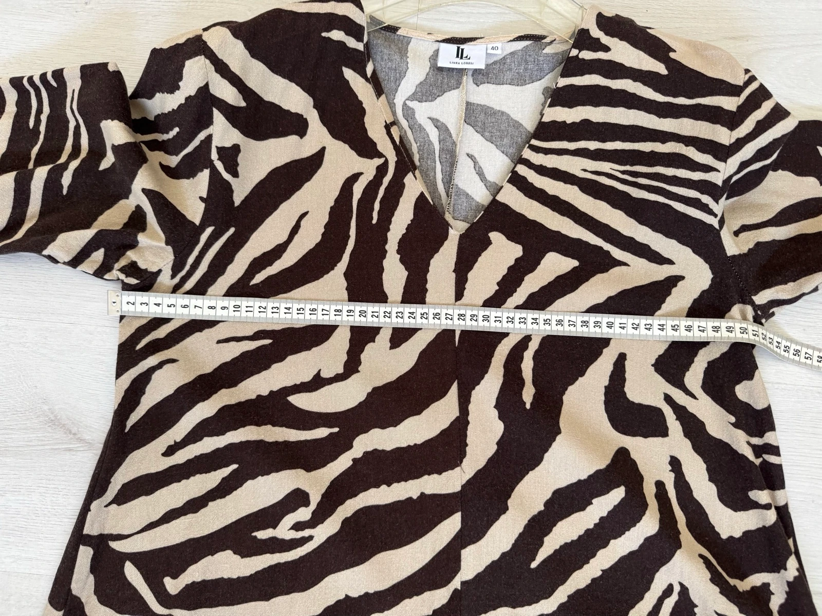 Linea Loressi zebraprint jurk maat 40 linnenmix – photo 10